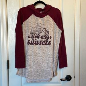 LuLaRoe Amber “Watch More Sunsets” Sweatshirt